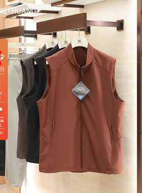 城市机能风2026新款叠穿坎肩马夹户外三防立领休闲马甲背心男2035