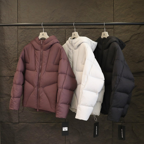 【库存】高克重90白鸭绒羽绒服秋冬新款纯色男户外面包服外套9643