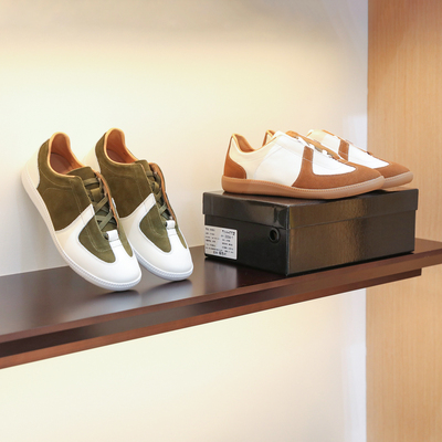 2025新款经典复古老钱风美拉德拼色头层牛皮真皮德训休闲板鞋1232