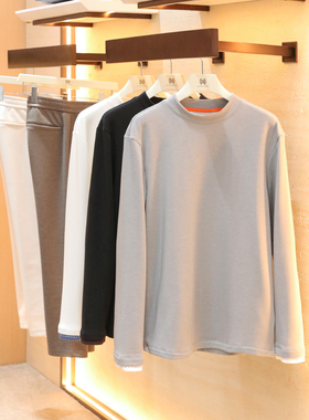 加绒加厚长袖t恤男士保暖上衣2025秋冬季新款舒适百搭打底衫1620