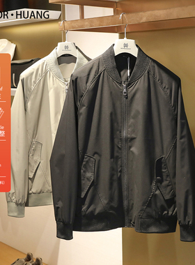 2025春季新款美式休闲男城市户外运动时尚棒球领飞行夹克外套9797