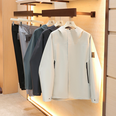 山系轻户外休闲连帽夹克男士2025秋登山防水防风徒步冲锋外套1494