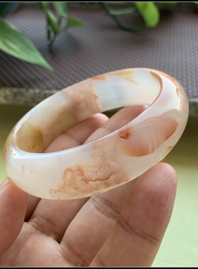 纯天然龙纹口径玛瑙手镯包邮