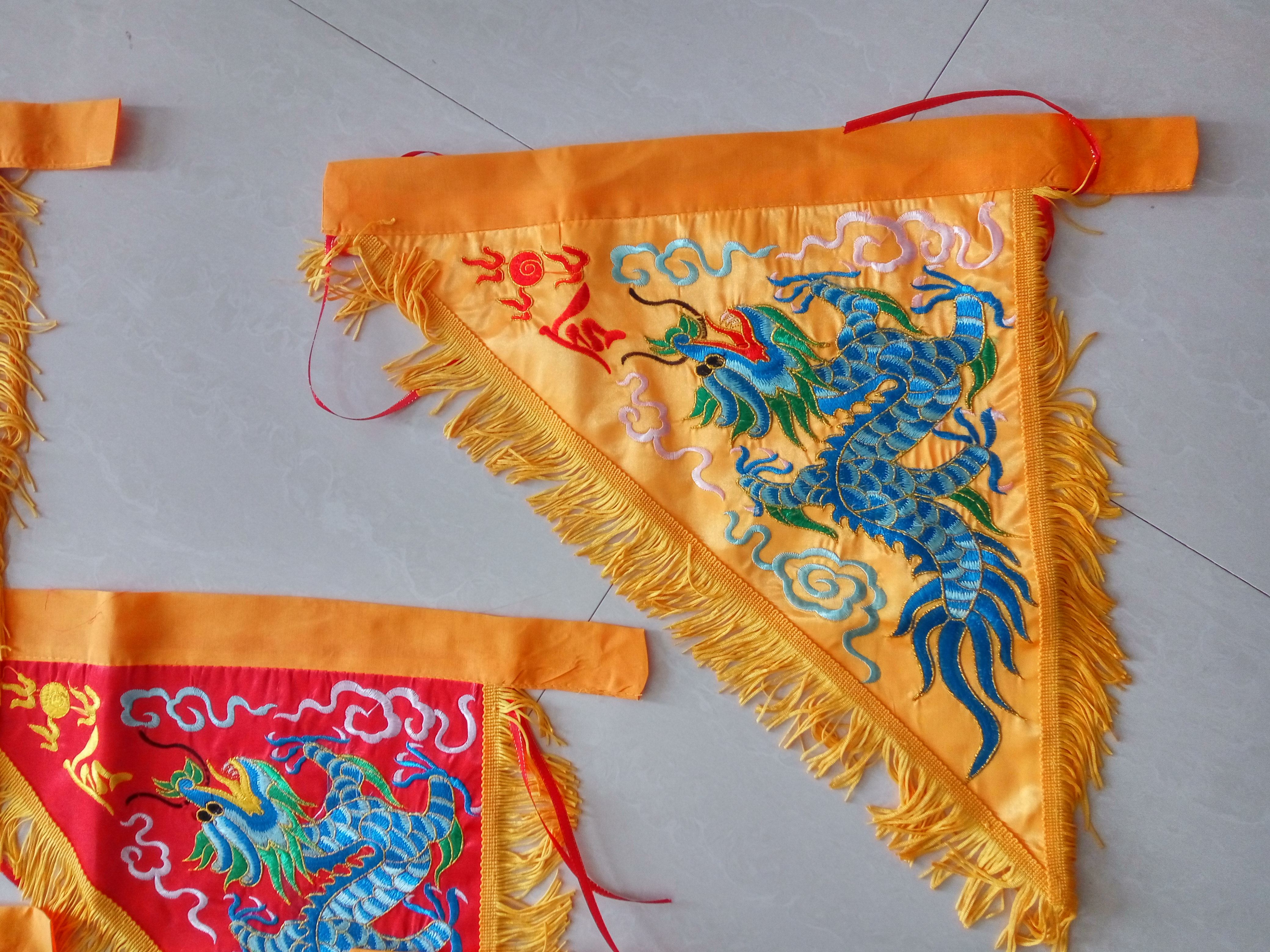 双面30公分五色小令旗/三角旗/宗教//龙旗/五方旗/风水/用品