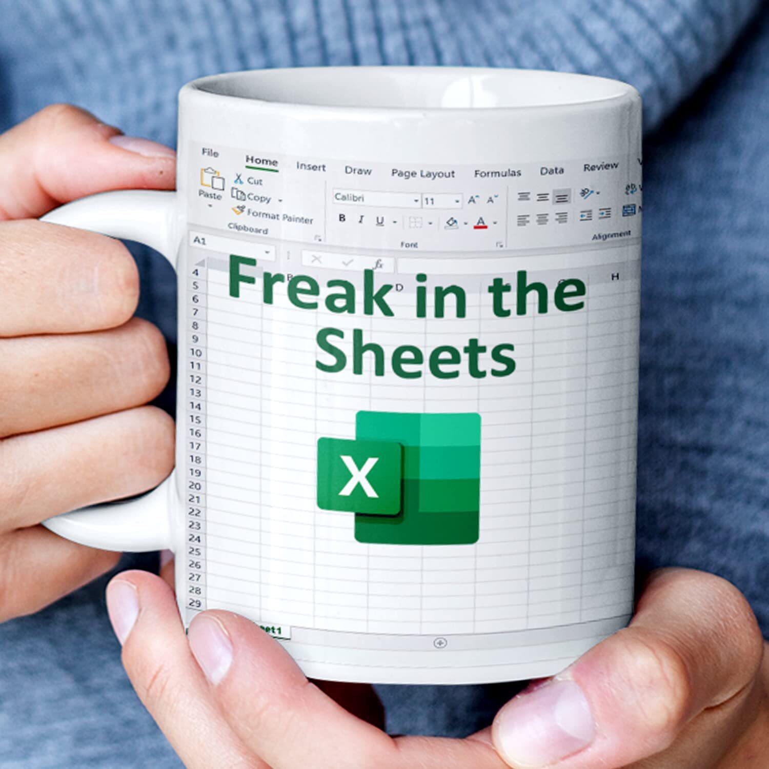 freak in the sheets spreadsheet电子表格上班族陶瓷咖啡马克杯