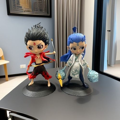 潮玩哪吒之魔童电影周边哪吒敖丙高品质手办摆件模型人偶公仔玩具