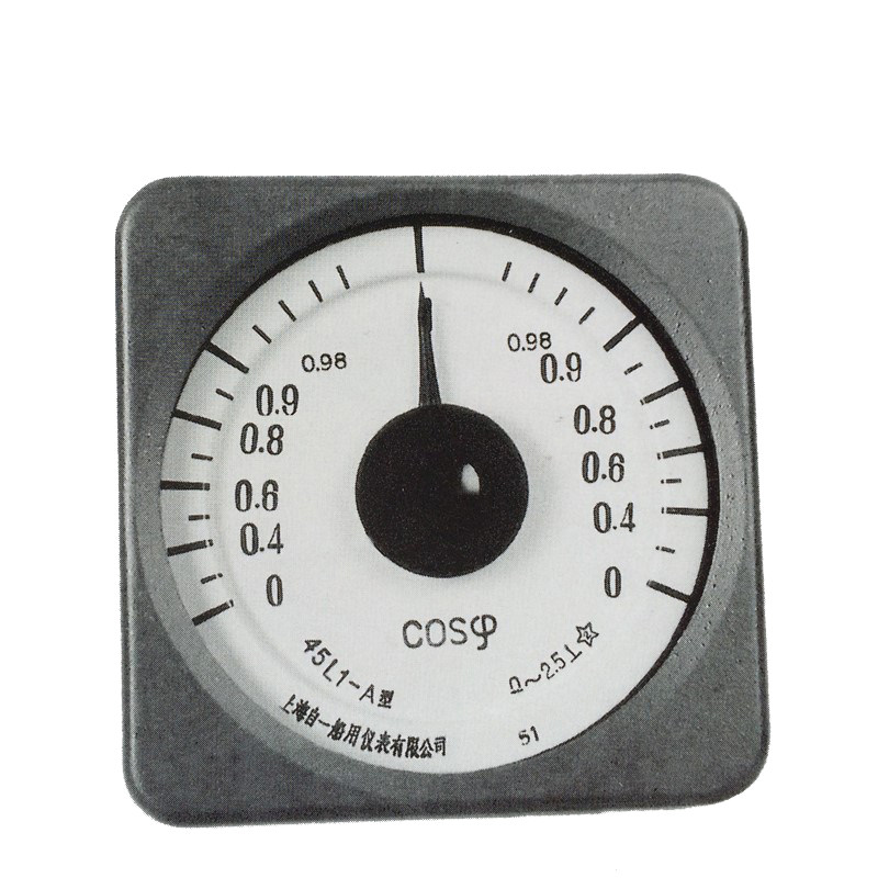 45L1-COSΦ型广角度功率因数表 200V,2.5级, 防溅式、耐振动