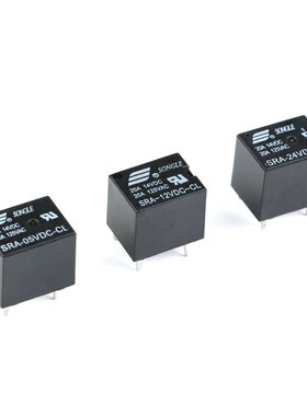 原装正品 松乐继电器 SRA-05V 12V 24VDC-CL T74 24V 黑色20A 5脚