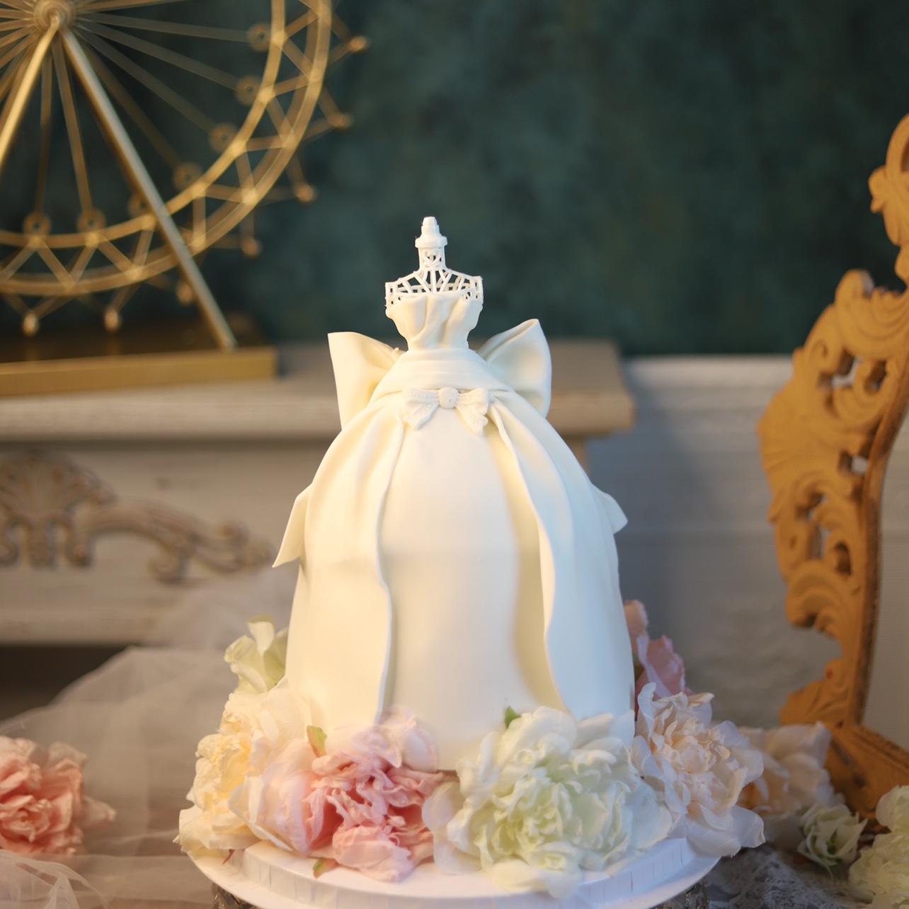 网红婚礼婚纱蛋糕白色人体模特衣架模型生日蛋糕烘焙