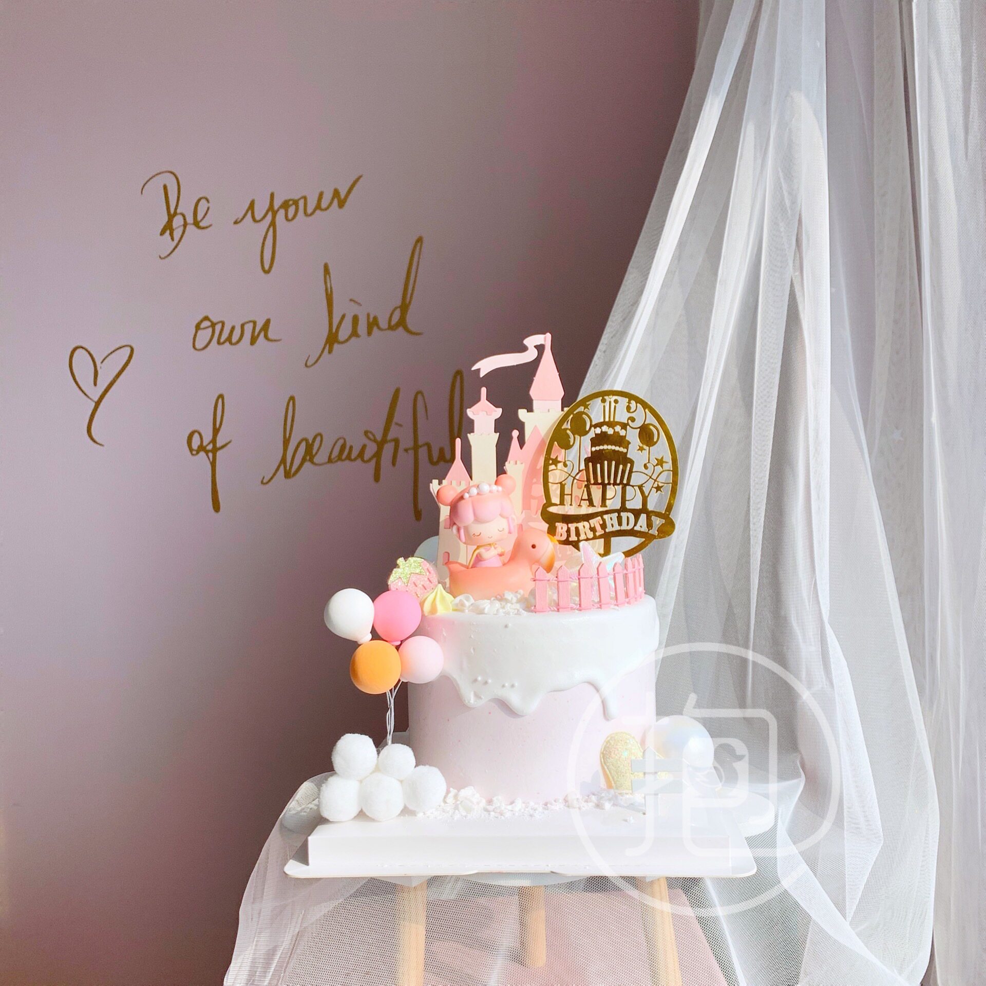 蛋糕装饰摆件火烈鸟摇头公主玩偶梦幻国度独角兽摇摇马彩色小王子
