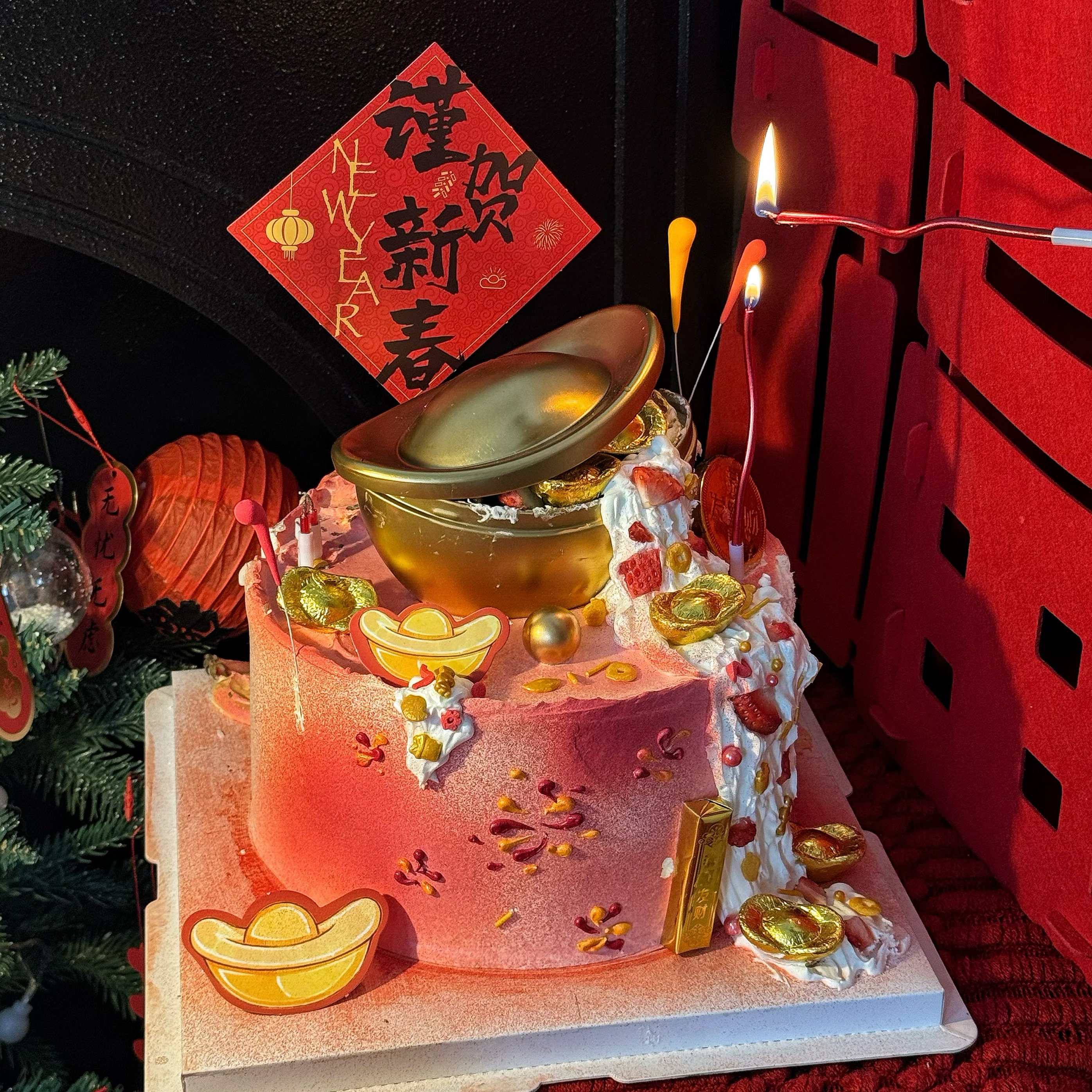 抱抱酱新年春节马口铁元宝瀑布蛋糕装饰配件摆件插件烘焙装扮包装,节庆用品/礼品,节日装扮用品,淘宝优惠券,粉丝福利购,淘宝优惠卷