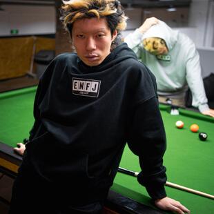 SUC群起攻司MBTI人格可替换魔术贴基础宽松男女情侣套头卫衣帽衫