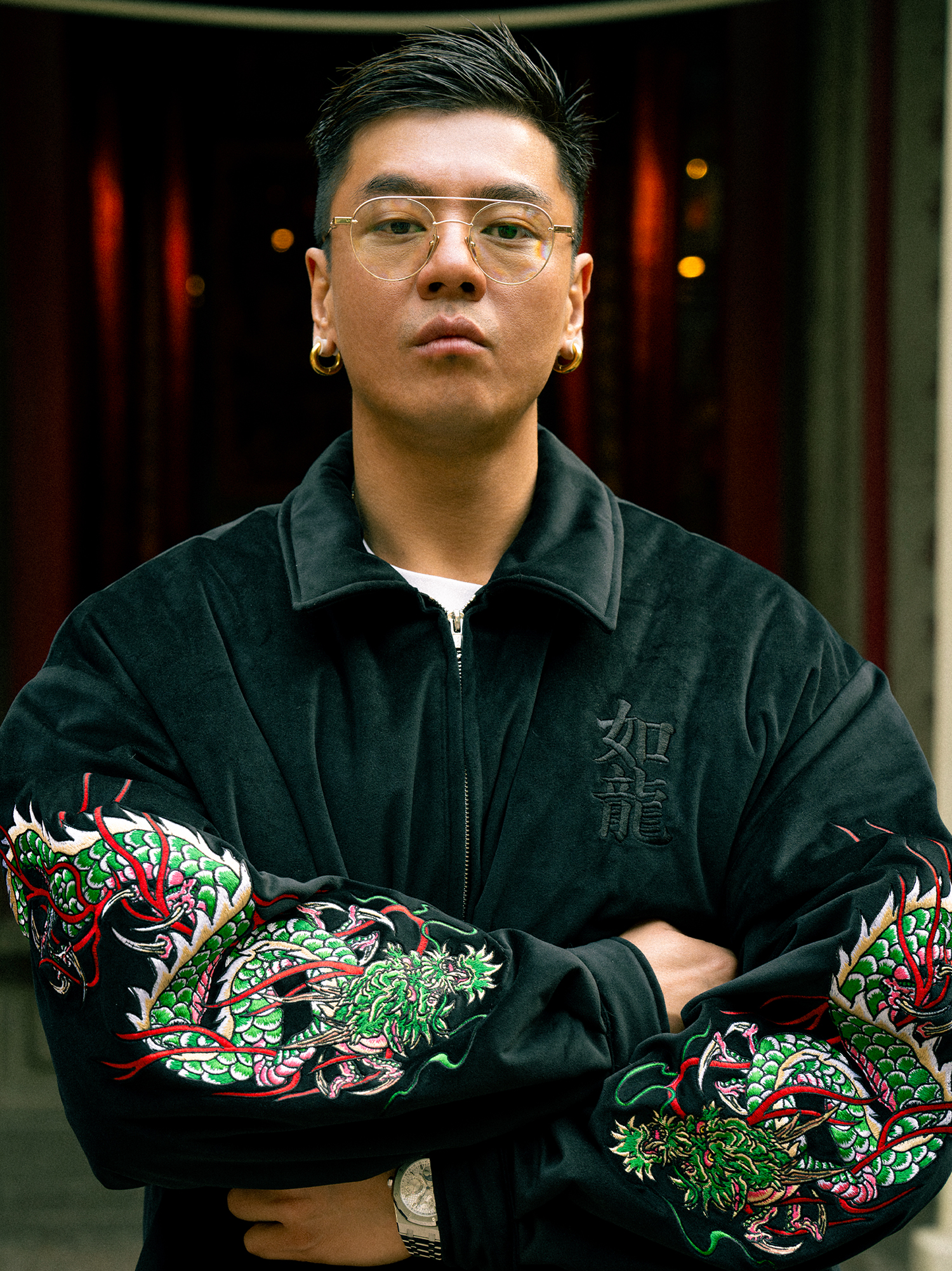 SUC群起龙年限定刺绣丝绒夹克