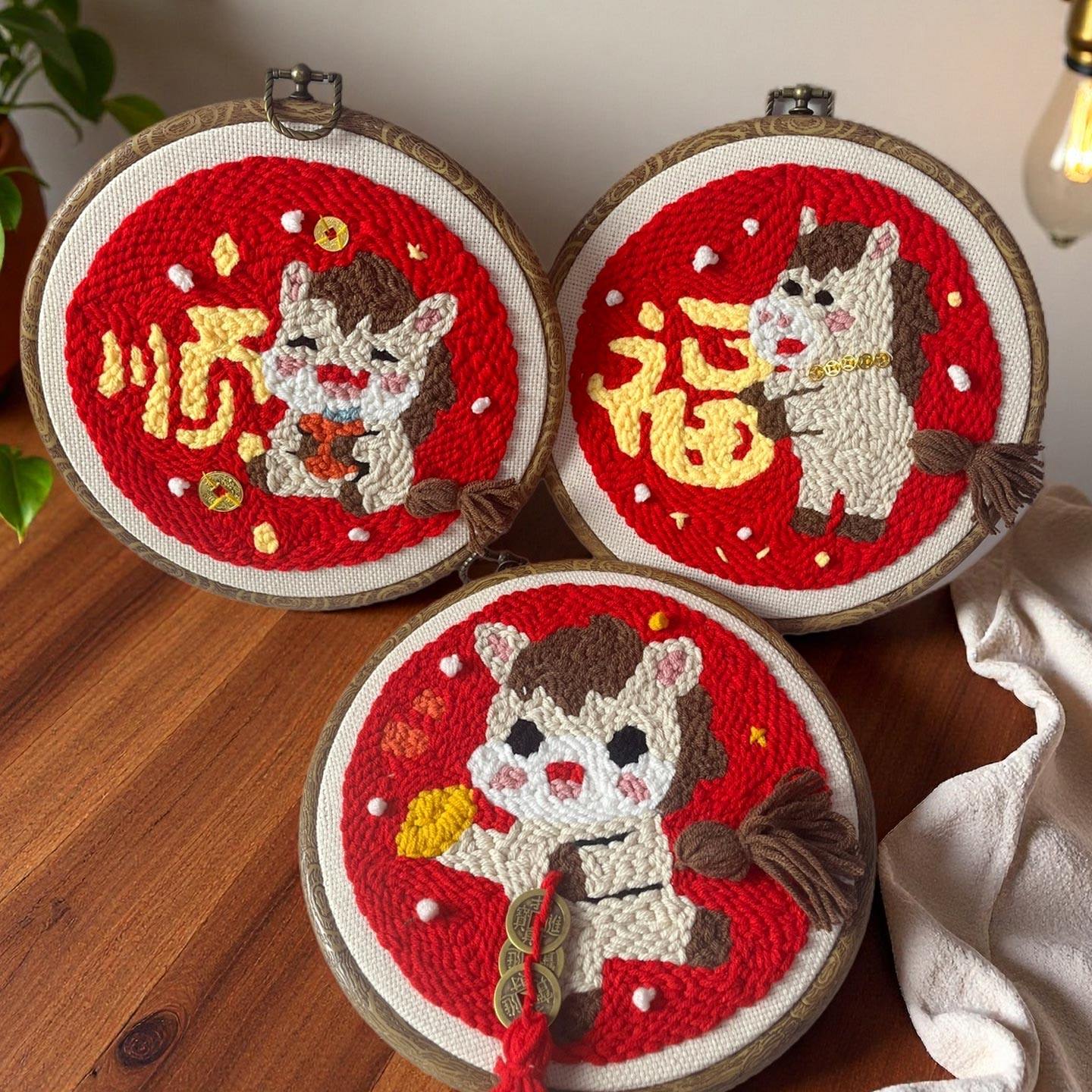 2026年马年戳戳绣毛线画diy自制新年居家摆挂件公司年会活动手作,居家布艺,戳戳绣,淘宝优惠券,粉丝福利购,淘宝优惠卷