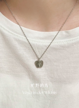Vögel「苹果」吊坠项链银色个性独特学生党小众设计配饰女毛衣链