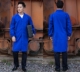 长袖 印字 纯棉工作服蓝大褂男女工厂车间仓库搬运服劳保服罩衣长款