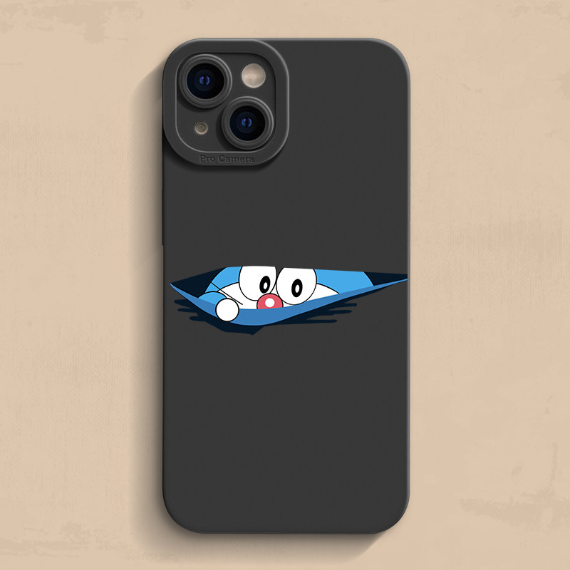 哆啦A梦~个性iPhone16趣味苹果15promax13pro防摔14pro新款12创意小众xr保护套11发财xs全包