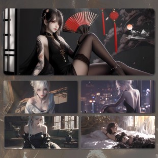 禁欲系鼠标垫电竞超大桌垫男生游戏电脑键盘垫加厚锁边家用滑鼠垫