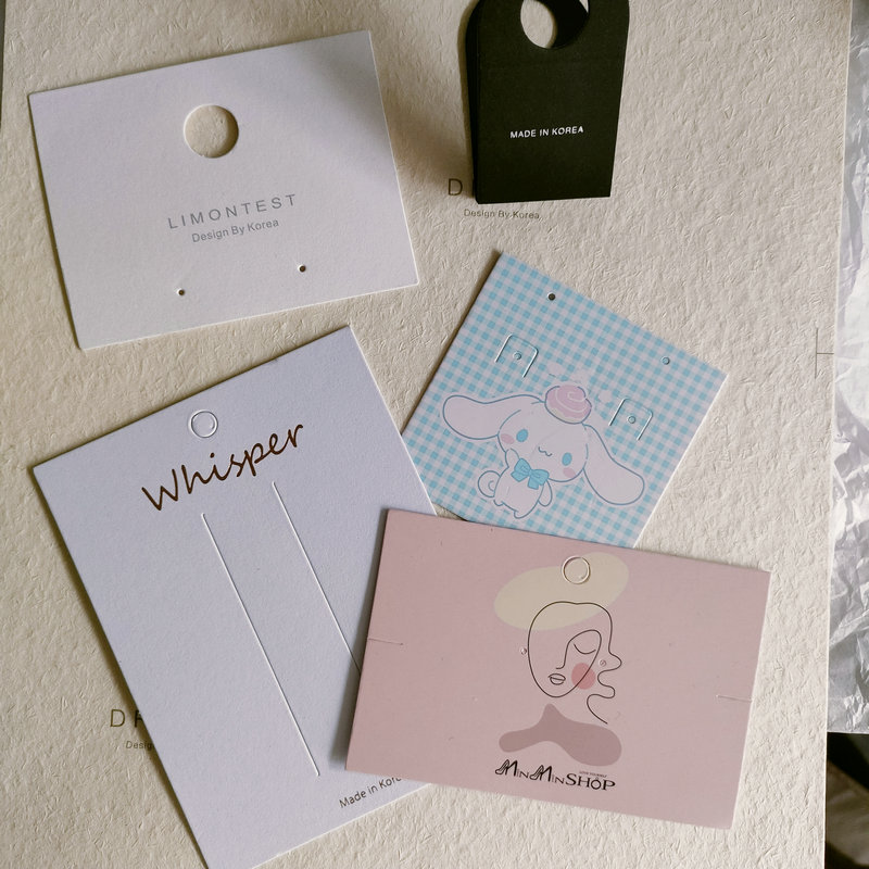 耳环卡纸简约耳钉耳饰纸卡