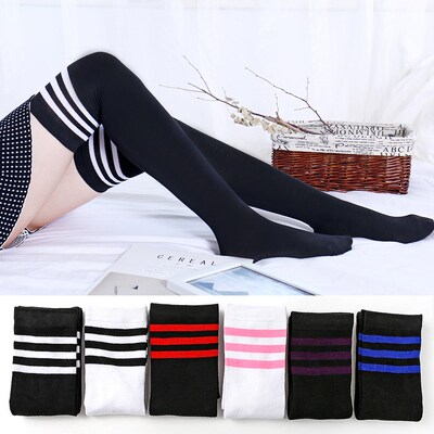 Girls Women Stockings Over Knee Thigh High Socks 过膝长筒袜