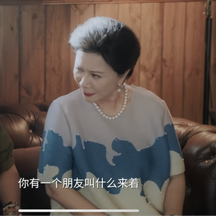 重返青春蔡小英蔡明同款褶皱连衣裙春夏大码印花钉珠中长款妈妈装