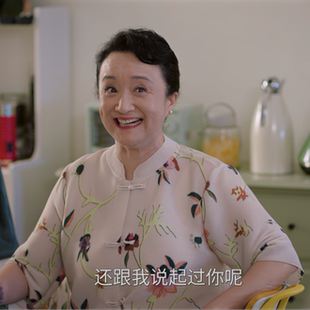 狙击蝴蝶林慧杨昆同款印花衬衫宽松妈妈装遮肚子中国风褶皱上衣女