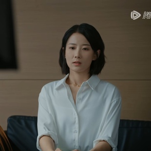 女人的抉择苏雨宁赵帅同款白色衬衫女士春秋新款长袖缎面抗皱衬衣
