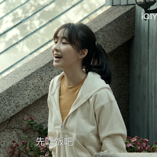 迎风的青春袁山青漆昱辰同款连帽拉链运动休闲宽松长袖卫衣外套女