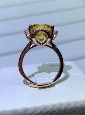 花样年华6克拉金钻12mm戒指活口18k真金厚镀