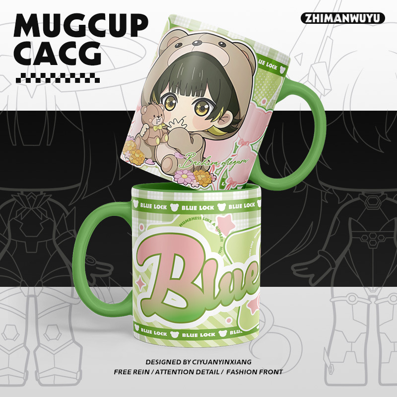 蓝色监狱动漫周边蜂乐回凪诚士郎洁世一陶瓷水杯二次元马克杯子