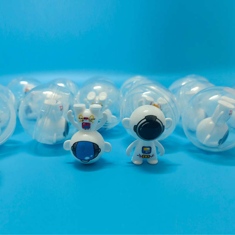 45mm倒立太空人不倒翁 2元投币机糖果精灵扭蛋机 4.5cm透明扭蛋球