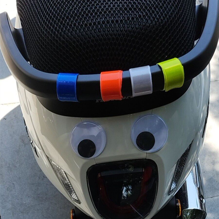 适用于本田NS125LA卡通立体活动大眼睛装饰贴啪啪圈骑行反光绑带