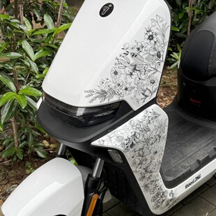 适用九号M3 95 c85cN90E100200PNzMzMIX车头繁花仿真立体花瓣贴纸