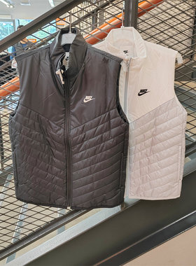 耐克/NIKE奥莱正品男运动休闲保暖防风立领拉链棉马甲背心FB8202