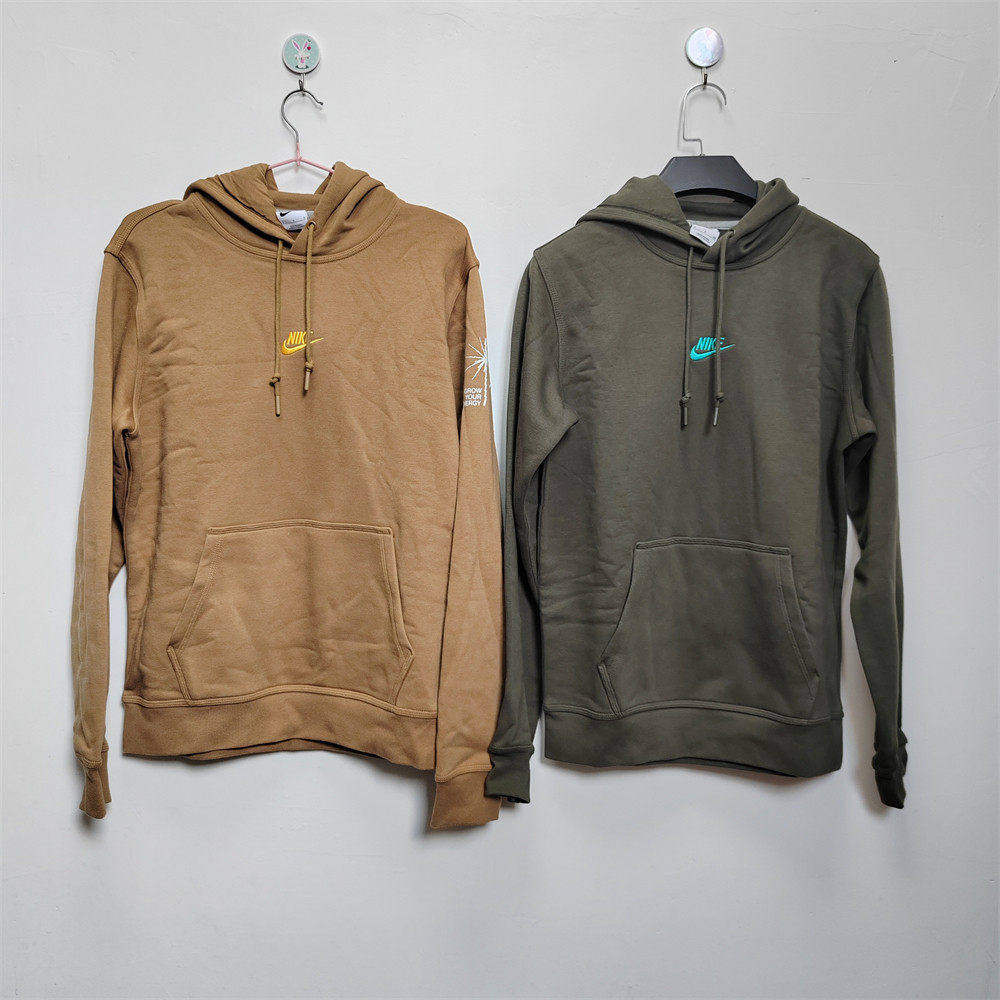 Nike耐克奥莱正品男女加绒宽松跑步运动休闲连帽套头衫卫衣FV8589