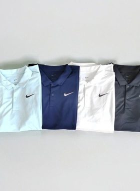 耐克Nike运动休闲短袖男Polo衫网球速干衣翻领T恤黑DH0823 DH0858