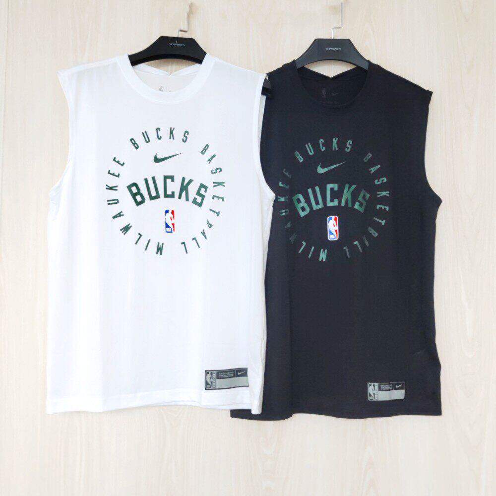 NIKE正品NBA雄鹿队篮球球衣运动速干透气背心无袖衣男HF1920