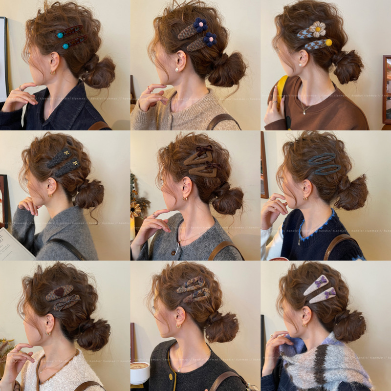 花朵字母发夹女2025新款高端前额bb夹侧边夹碎发刘海夹感发卡