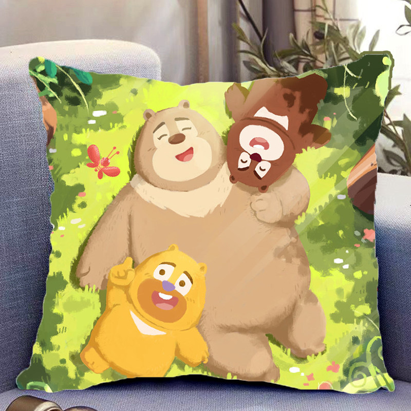 熊出没周边熊大熊二光头强双面抱枕带枕芯靠枕靠垫枕头礼物可定制