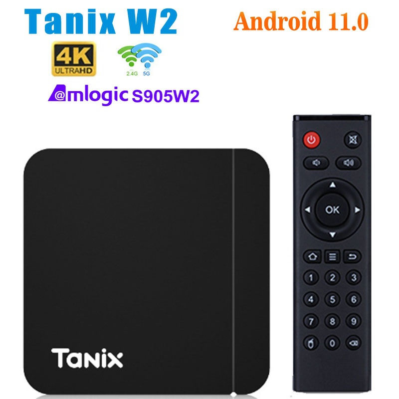 TANIX W2 4K晴天盒子cyberTV高清播放器电视盒睇三区飞马安卓11