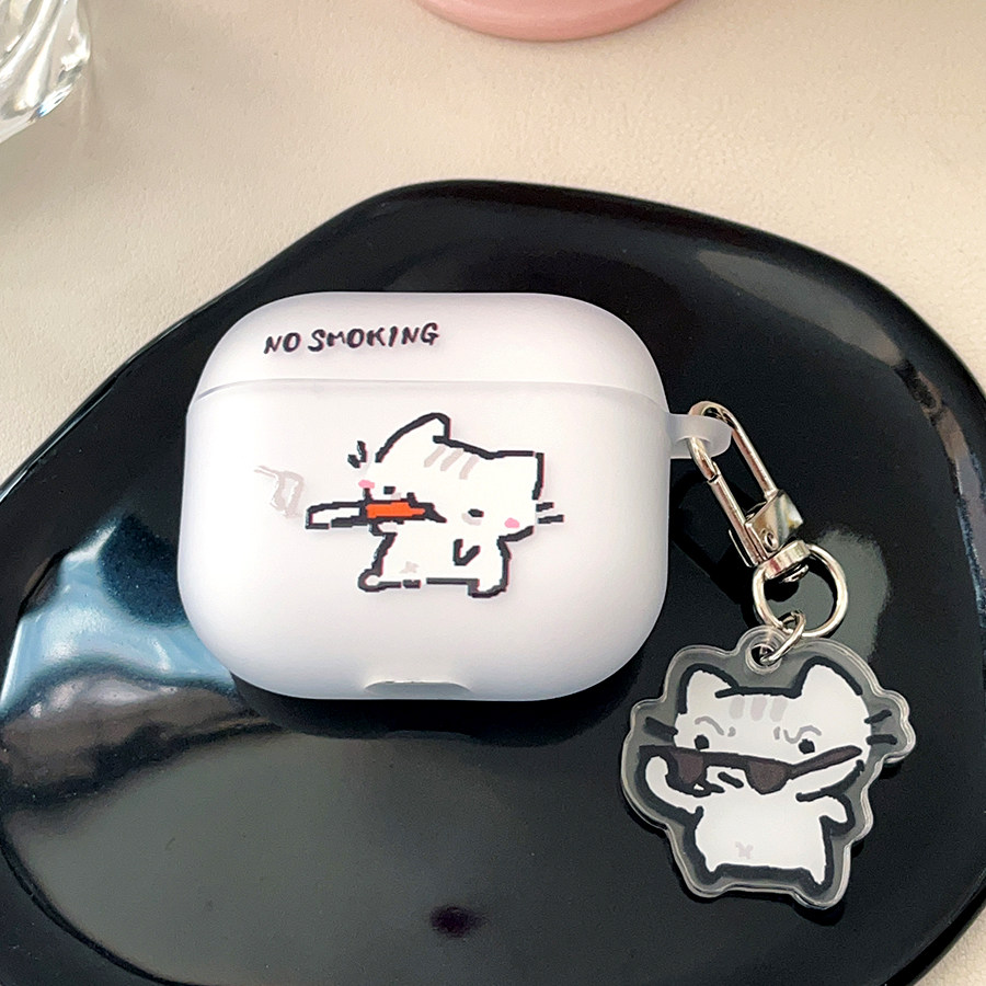 可爱小猫，适用苹果耳机壳2/4/5无线蓝牙airpodspro3代保护套三四五创意磨砂硅胶简约小众ins风卡通新款
