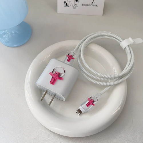 适用20w苹果16/17pro充电器保护套iphone充电头防折断数据线缠绕