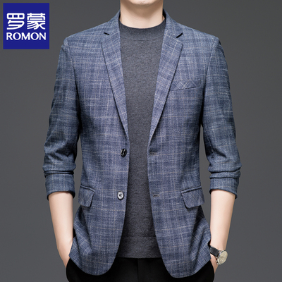 罗蒙西服外套男士单西上衣春秋季