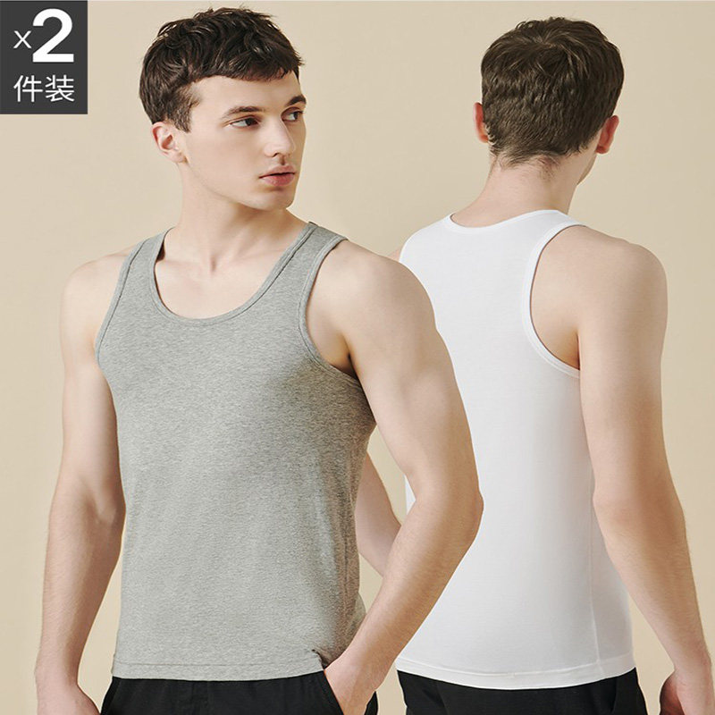 三枪背心男夏季薄无袖跨栏工字健身紧身透气打底针织弹力跨栏运动