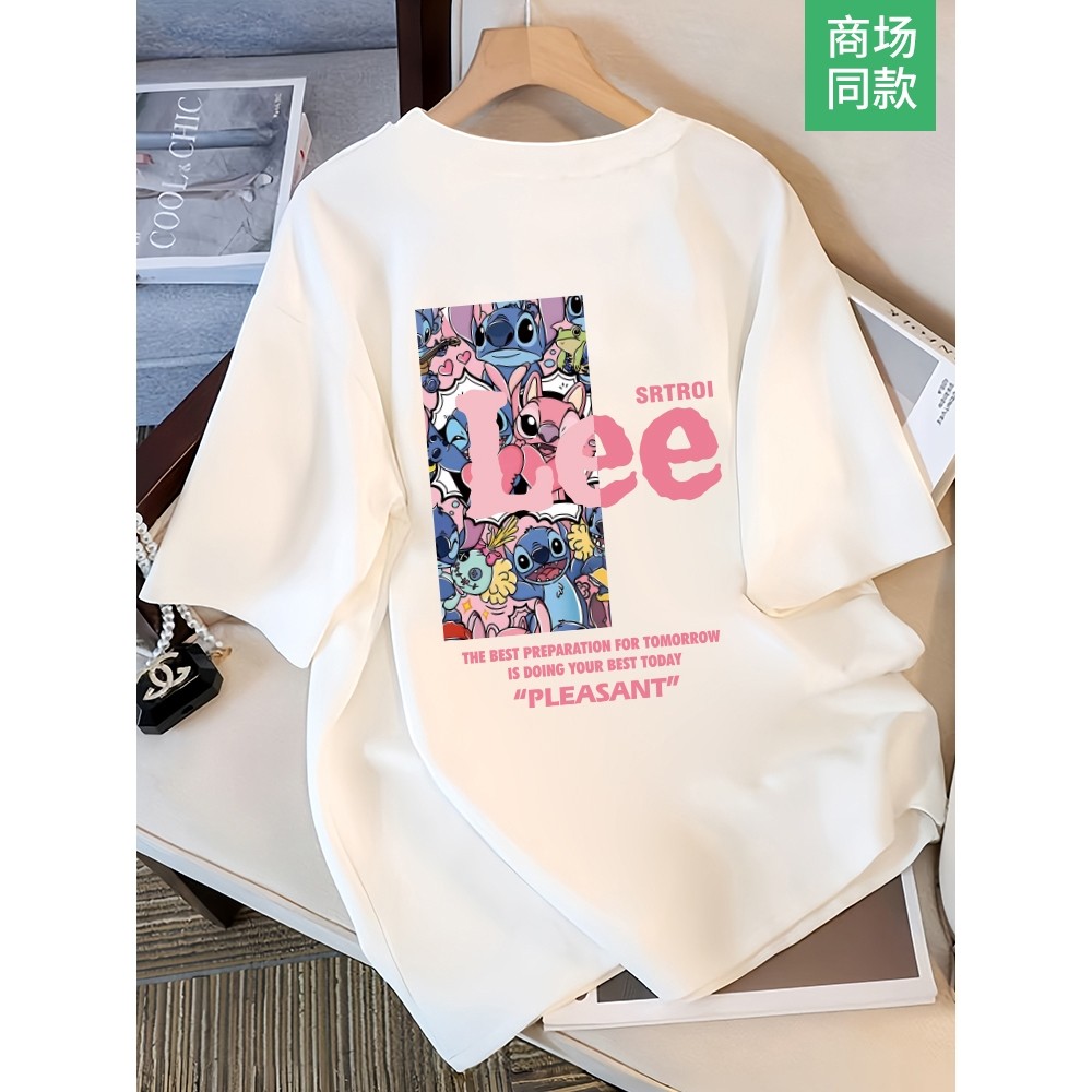 【2折专区】奥莱精选丨史迪仔联名丨纯棉印花t恤丨男女同款短袖潮