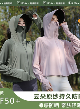 夏日黑胶冰丝防晒衣2026新女款夏季防紫外线UPF50+防晒服薄款罩衫
