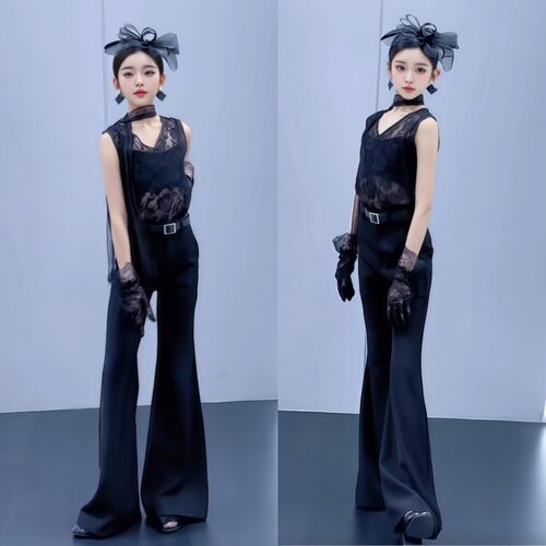 中淘缔舞女童学院风模特形体礼仪