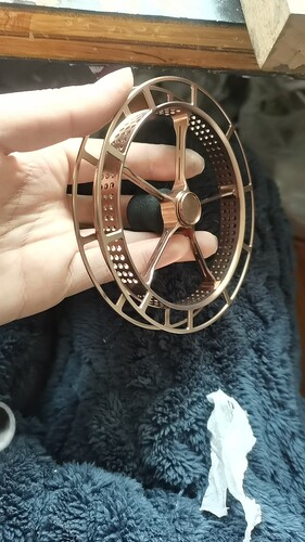 新款12cm高硬度超轻镂空铝合金一体成型盘车轮谷麦盘车轮