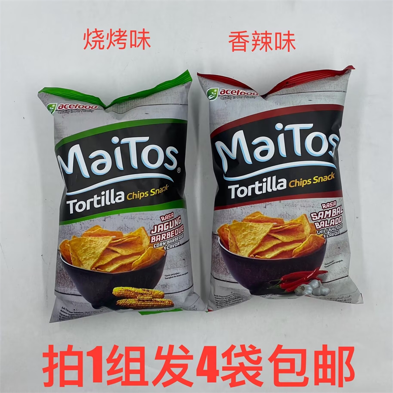 Maitos玉米片烧烤味香辣味140g