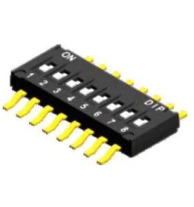 正品DHN-04-V原装拨码开关 间距1.27mm 4位 SMD